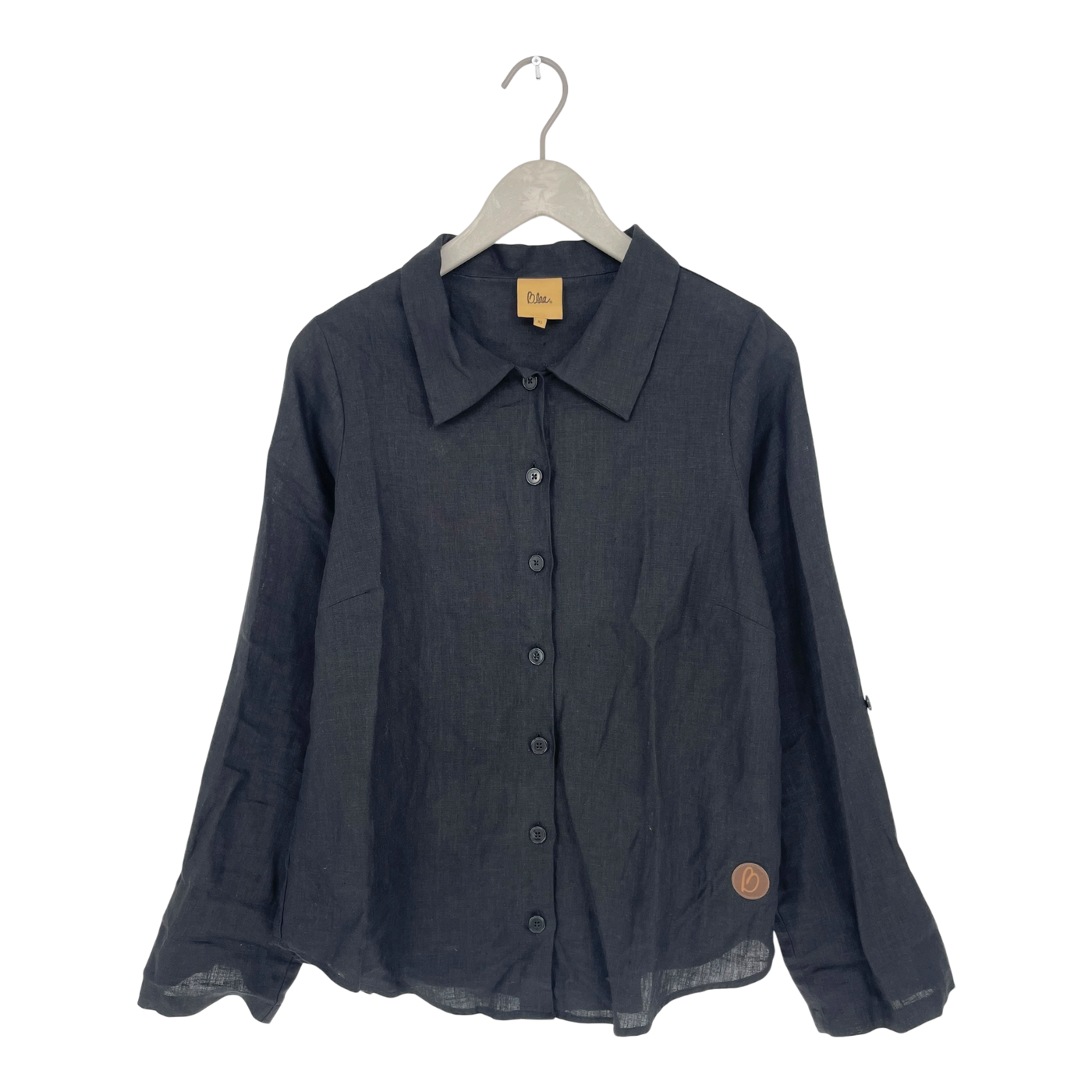 Blaa linen shirt, black | woman XS
