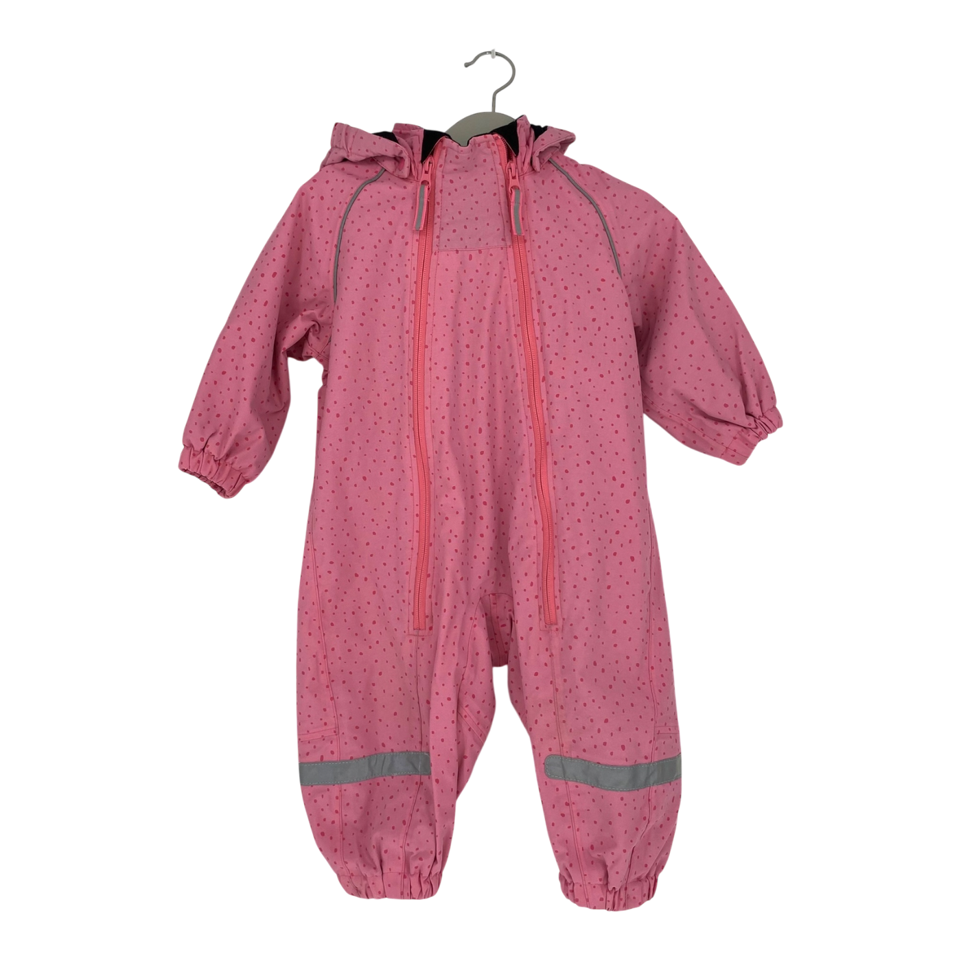 Polarn O. Pyret shell overall, pink dots | 80cm