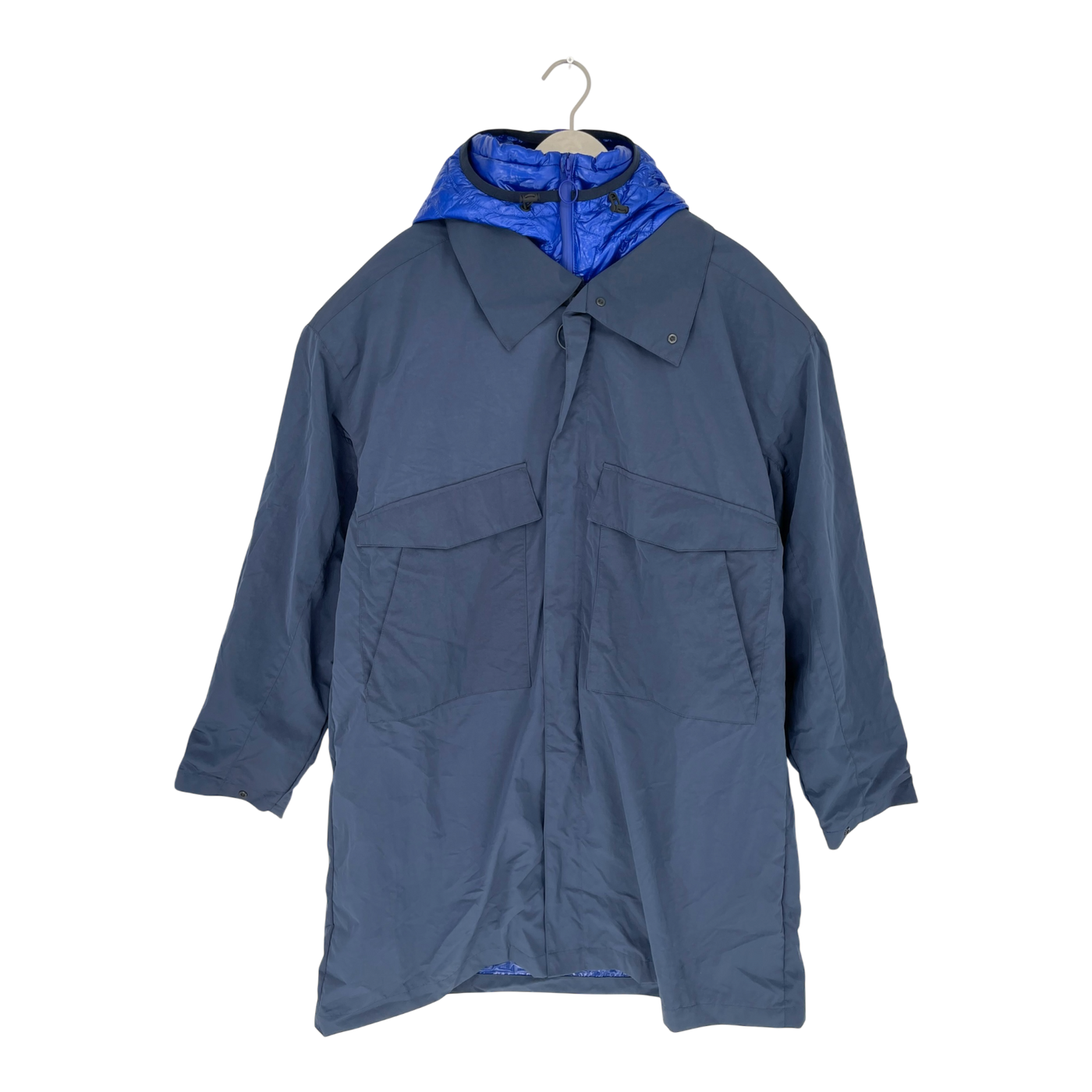 Embassy of Bricks and Logs khari rain coat, blue | unisex L