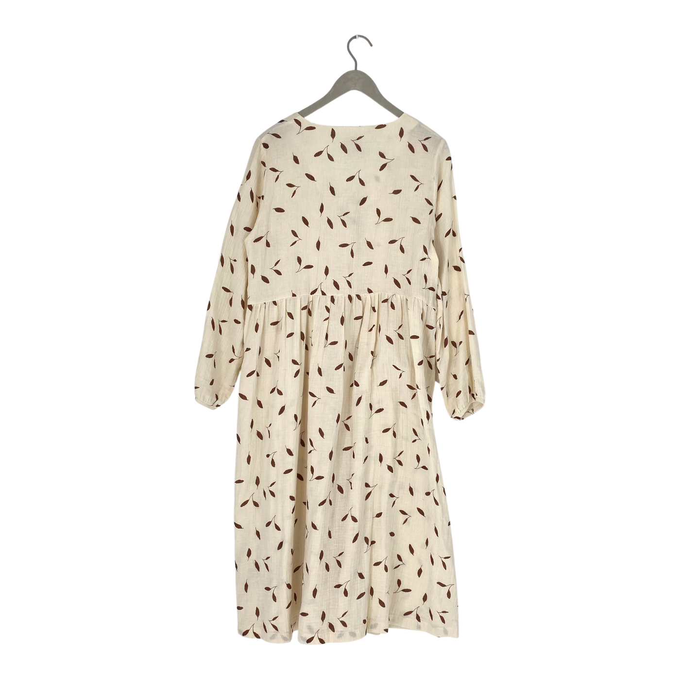Kaiko muslin button dress, leaves | woman M