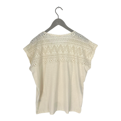 Tranquillo lace t-shirt, cream | woman L
