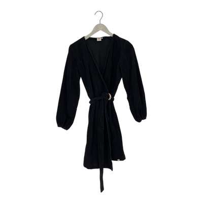 Kaiko corduroy wrap dress, black | woman S