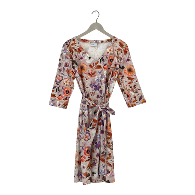 Nakoa belted dress, peach flower | woman M