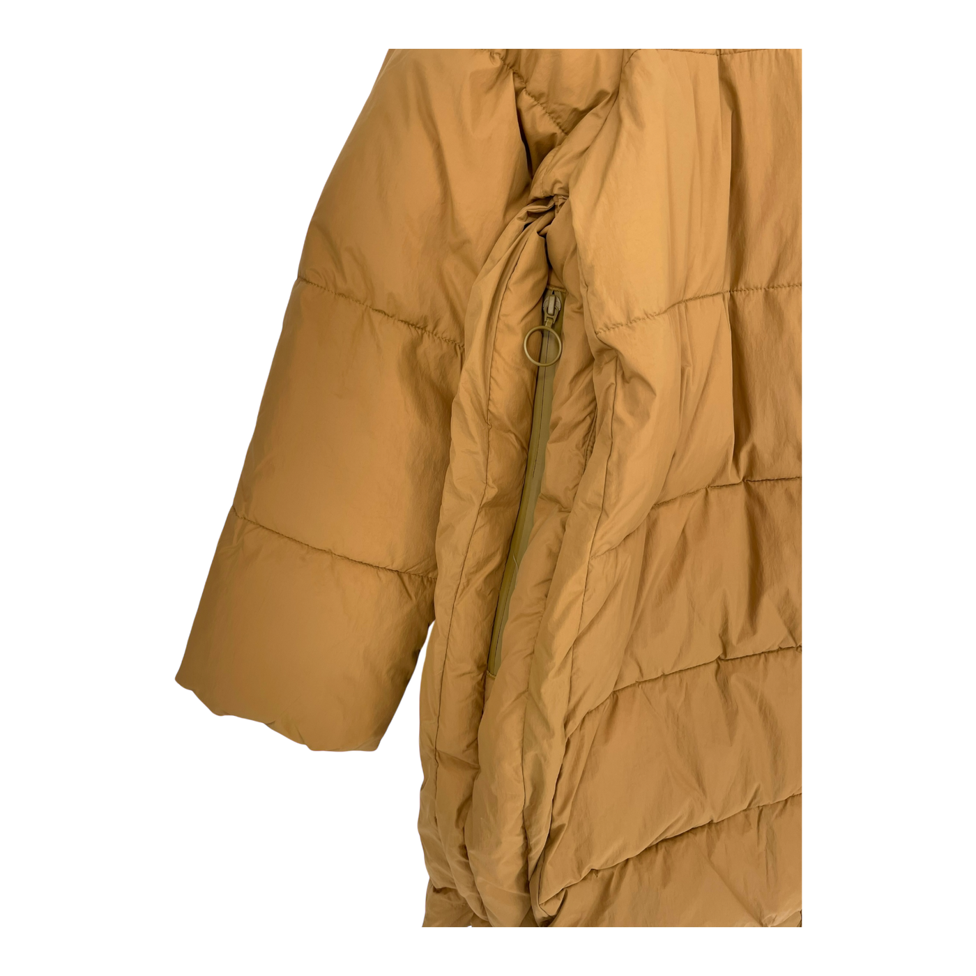 Embassy of Bricks and Logs fargo puffer jacket, caramel brown | unisex M