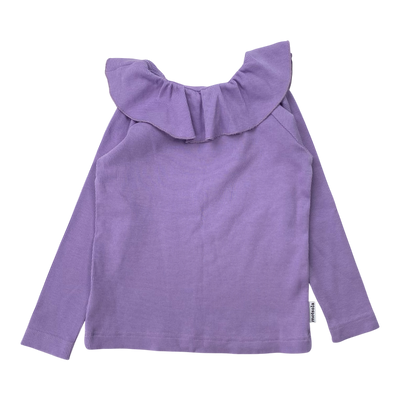 Metsola frill rib shirt, mauve | 98/104cm
