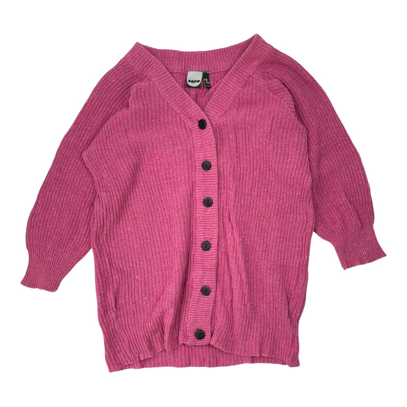 Papu Long Strick Strickjacke, Pink | 110/116 cm