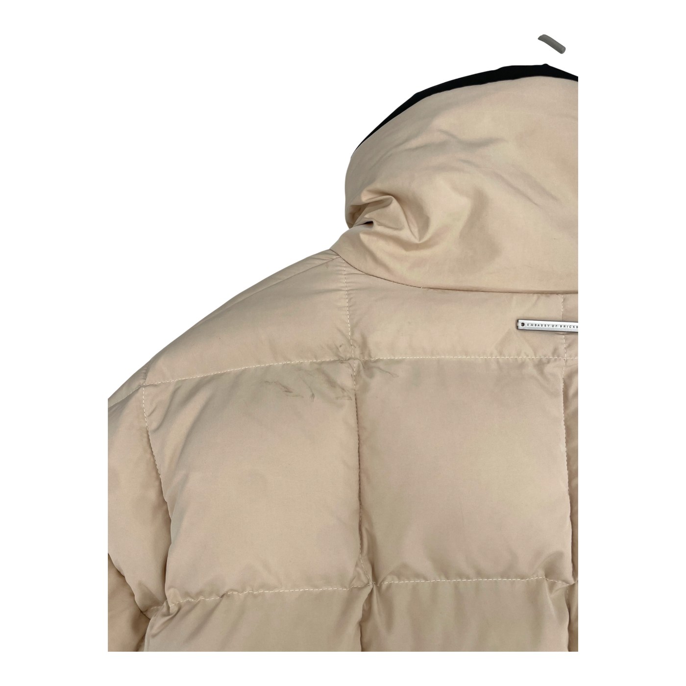 Embassy of Bricks and Logs reversible puffer jacket, beige/black | unisex S