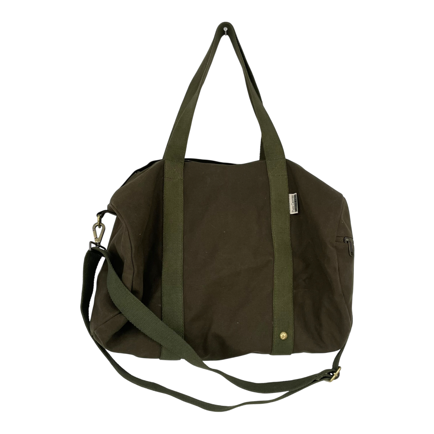 Holzrichter canvas weekender duffel bag, hunter green