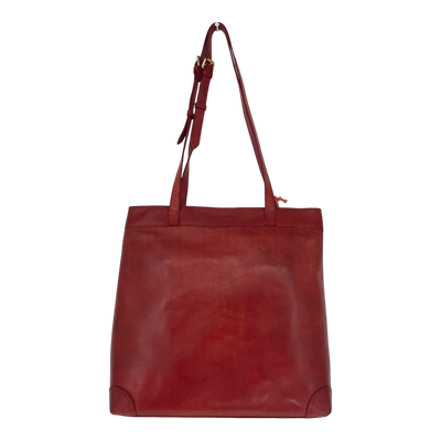 Holzrichter leather shoulder bag, red