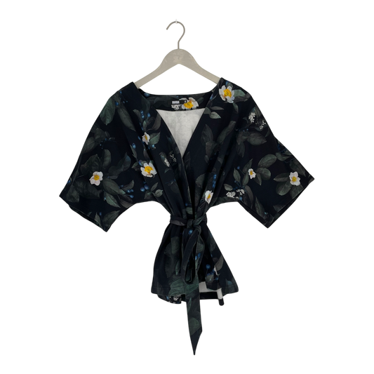 Uhana wrap shirt, flowers | woman XL