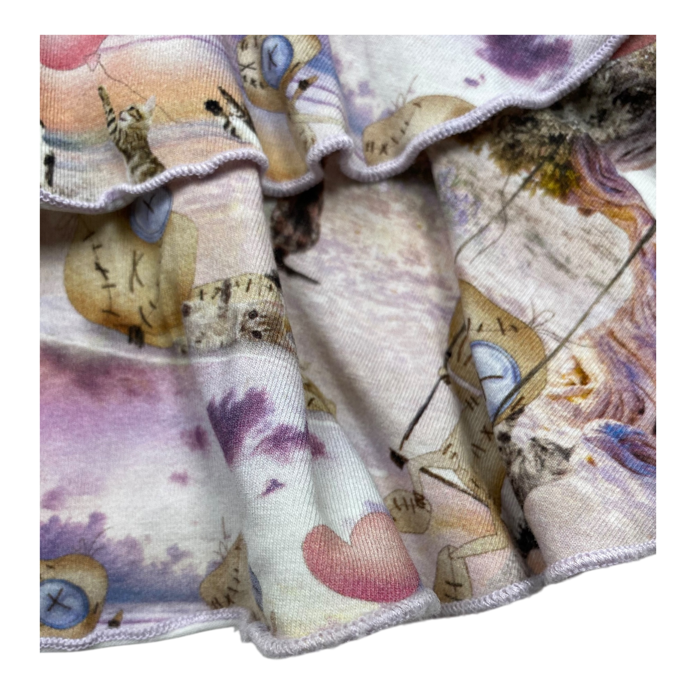Gugguu frilla dress, cat print | 86cm