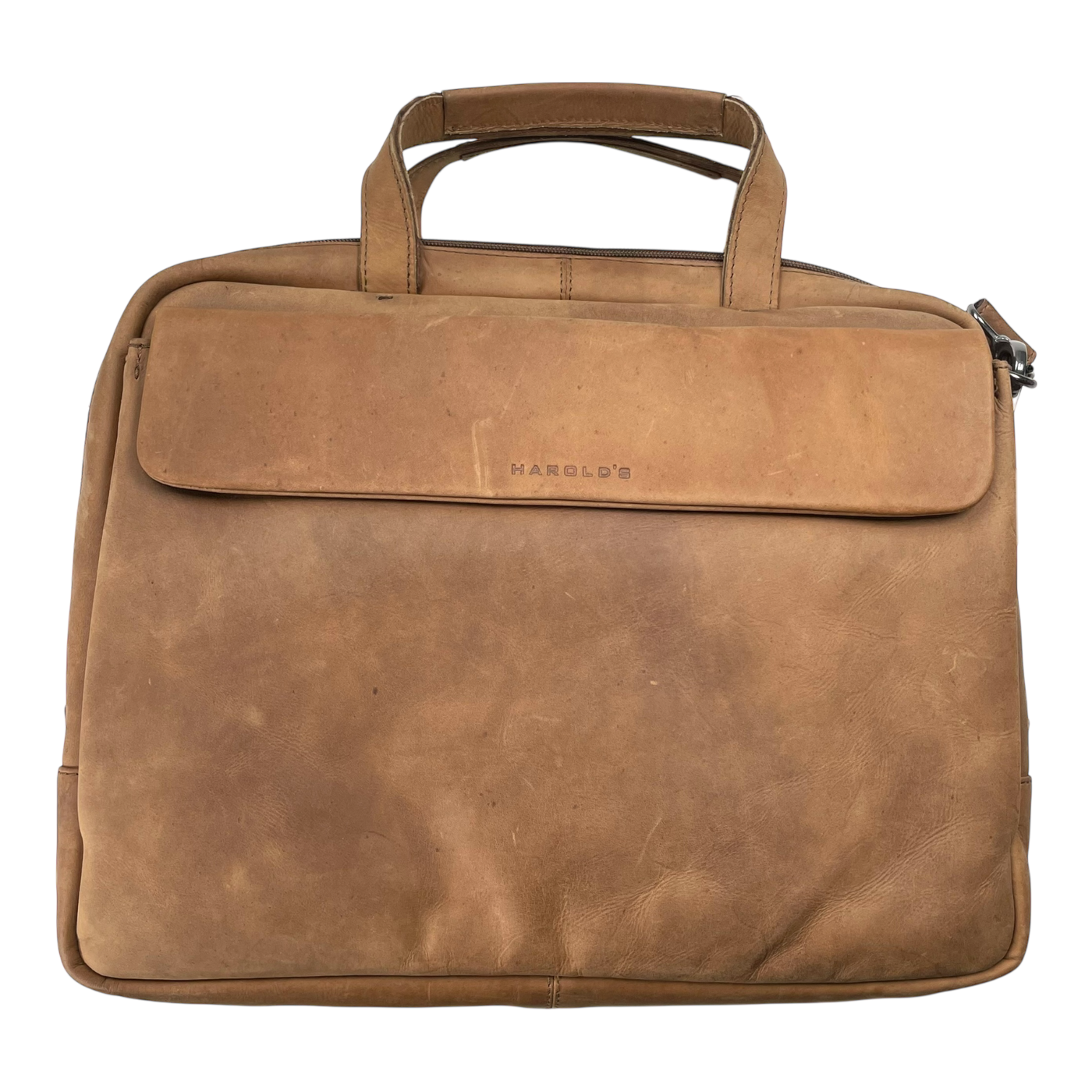 Harold's Bags leather ‭briefcase, antic