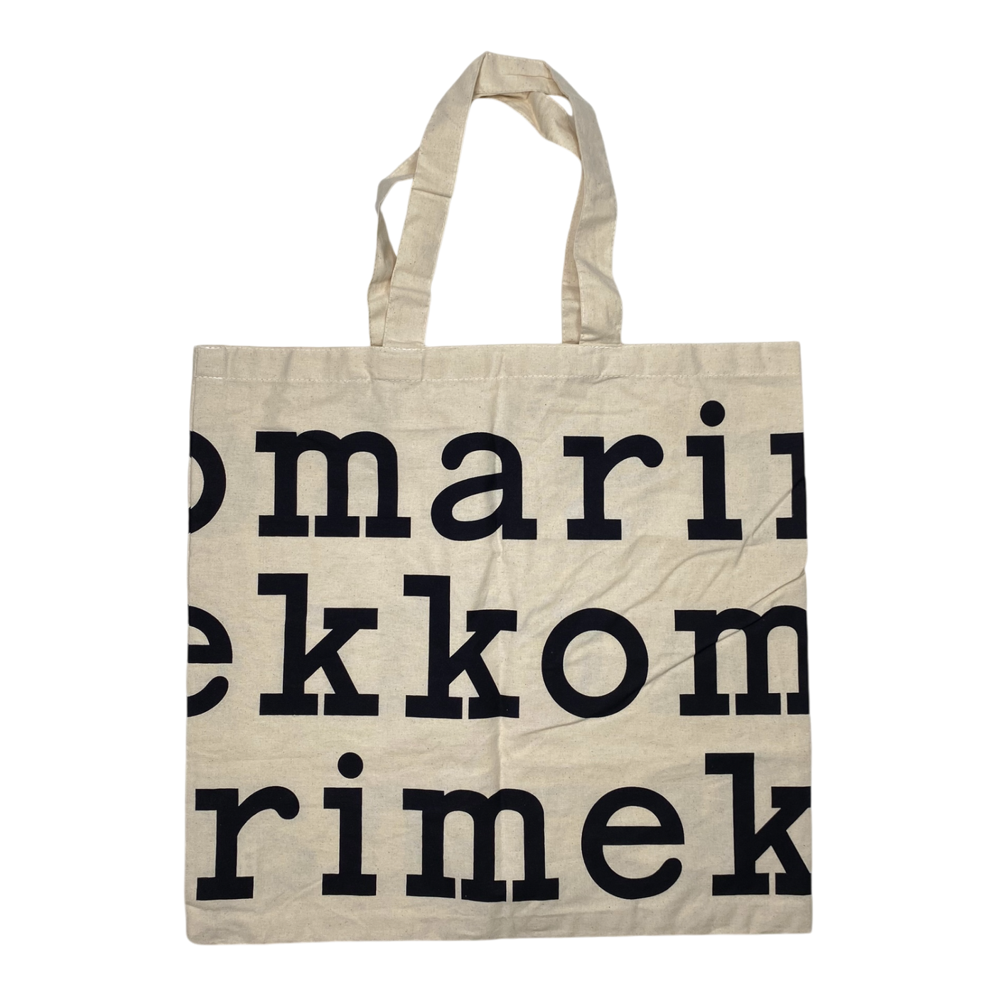 Marimekko canvas logo bag, cream & black | onesize