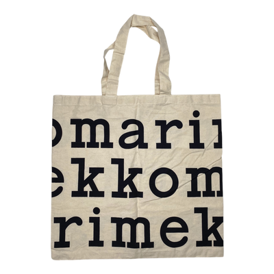 Marimekko canvas logo bag, cream & black | onesize