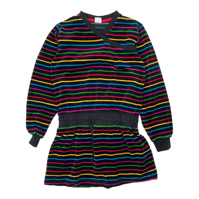 Polarn O. Pyret velour dress, stripes | 146/152cm