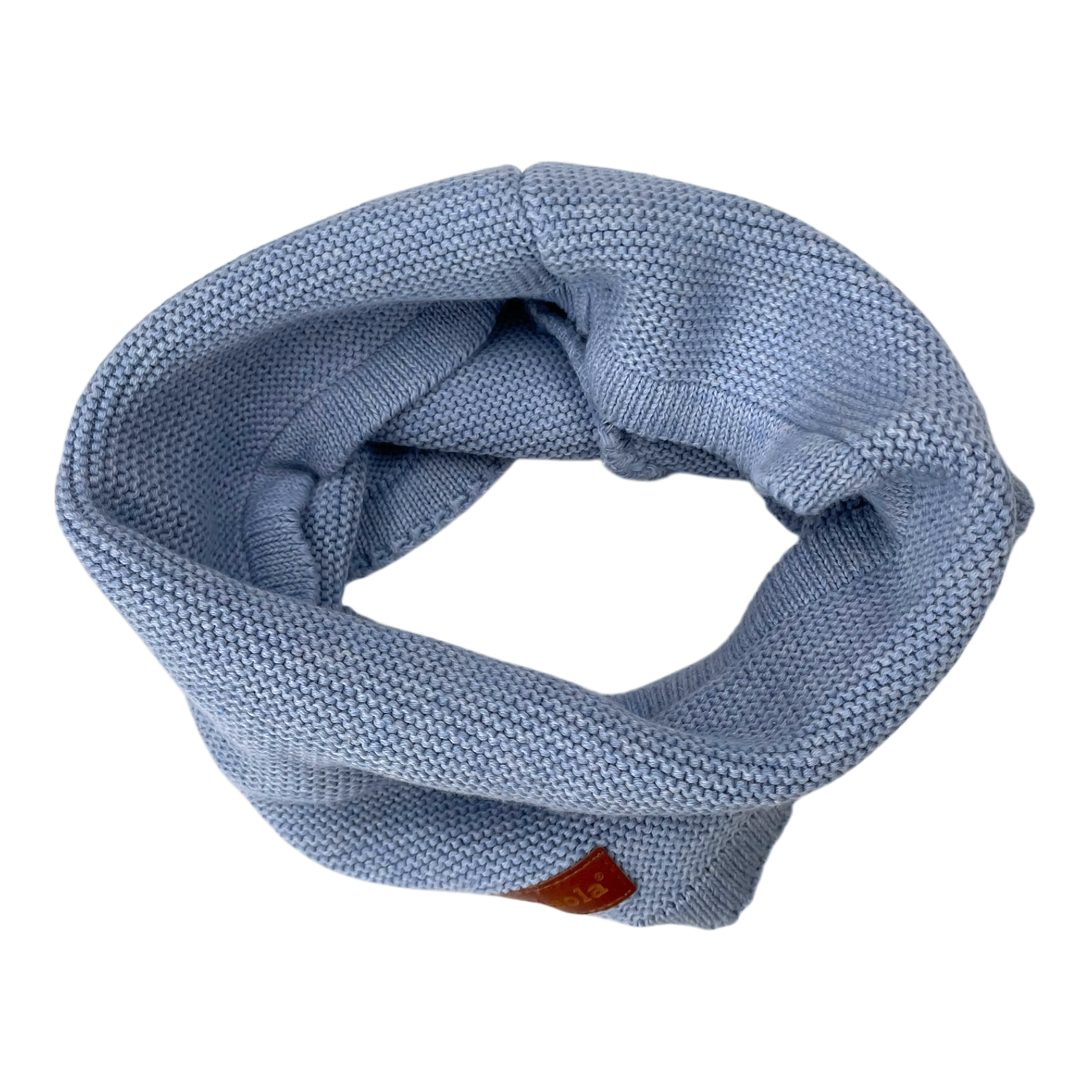 Metsola knit tube scarf, light blue | onesize