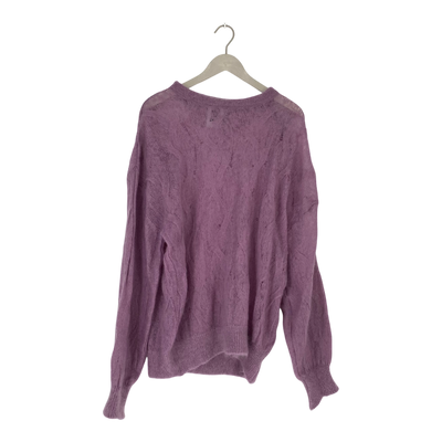 Vimma mohair knitted shirt, plum | woman onesize