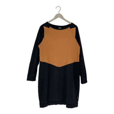 Papu fox jersey dress, black and brown | woman XL