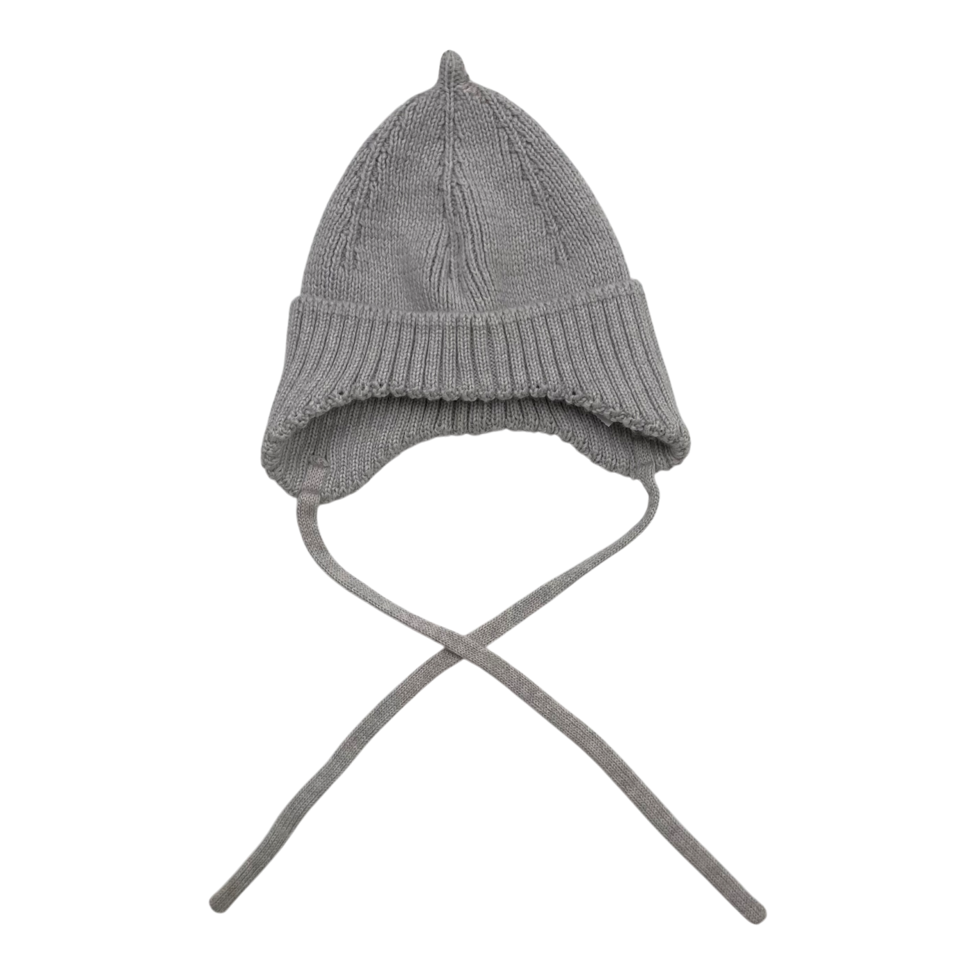 Mainio cotton rib beanie, grey |  2-6y