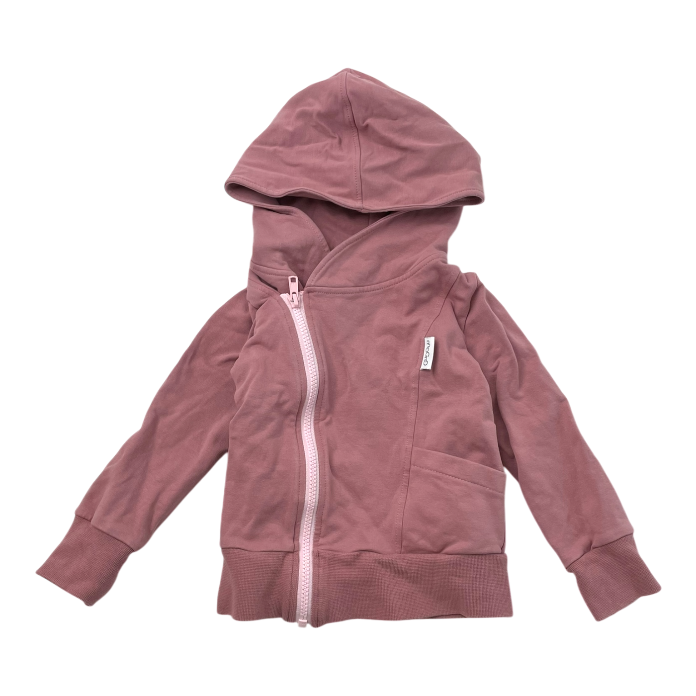 Gugguu zipper hoodie, old rose | 92cm