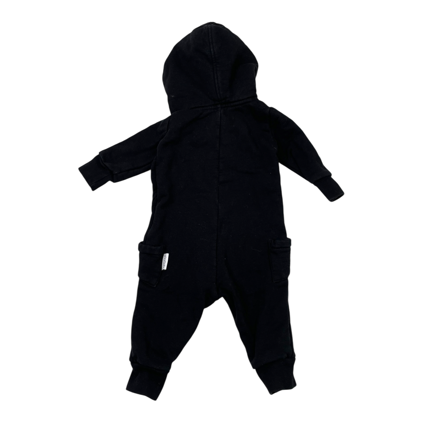 Gugguu sweat jumpsuit, black | 68cm