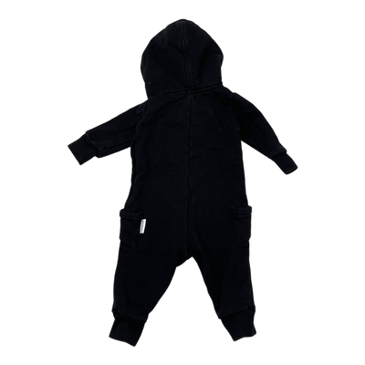Gugguu sweat jumpsuit, black | 68cm