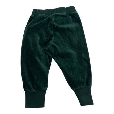 Polarn O. Pyret terry pants, dark green | 74cm