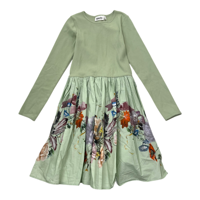 Molo woven dress, tea green | 134/140cm