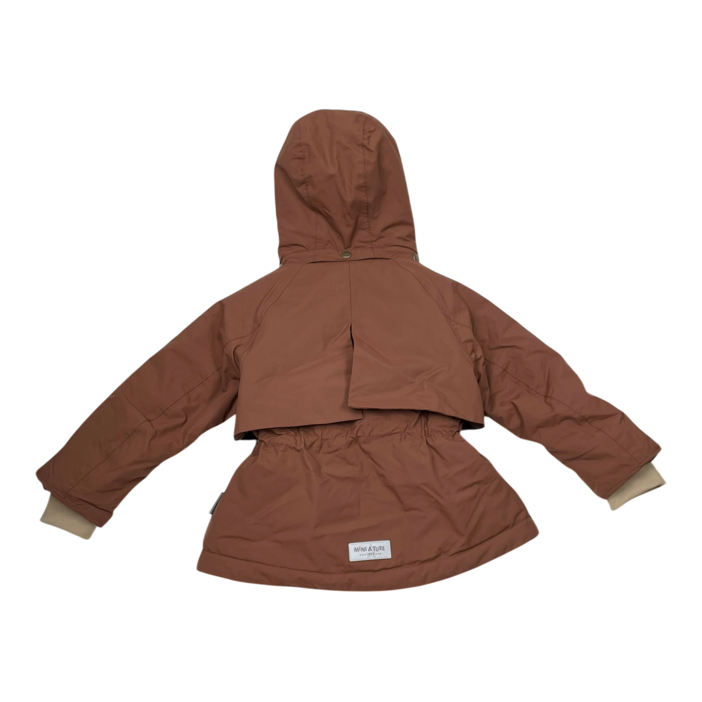 Mini A Ture matalgeana fleece lined winter jacket, chocolate | 104cm
