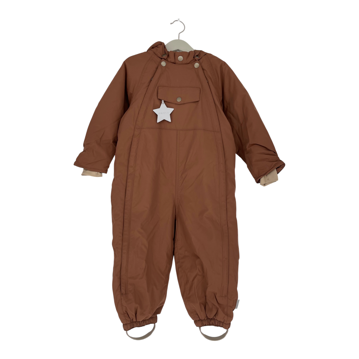 Mini A Ture matwisti fleece lined snowsuit, brown | 98cm
