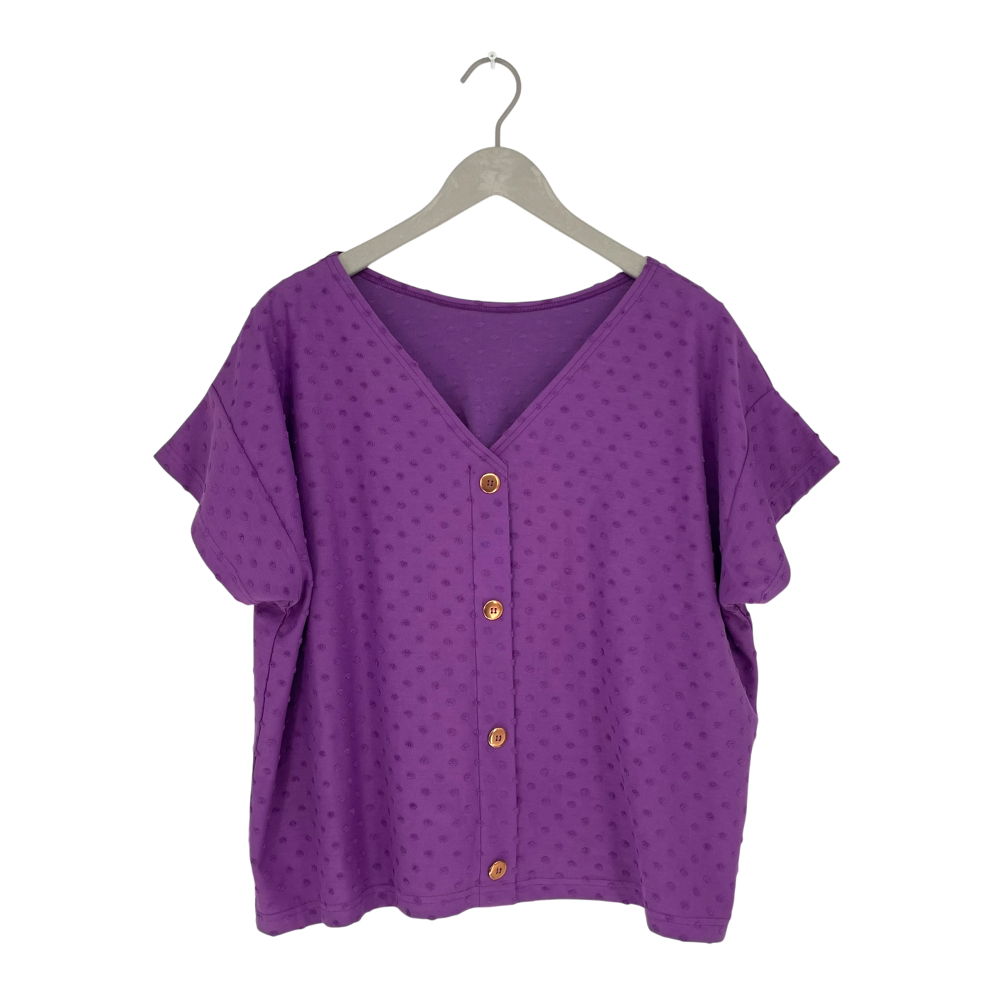 Aarre celene button top, dots | woman 2XL