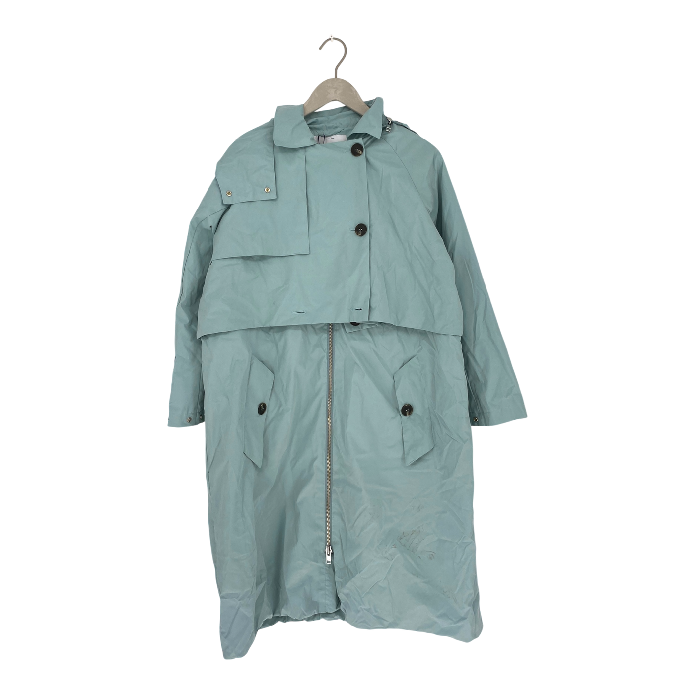 Embassy of Bricks and Logs kalmar trench coat, sky blue | woman S