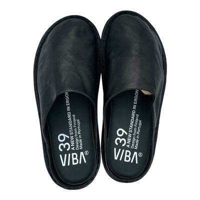 VIBAe Roma leather slippers, preto black | 39