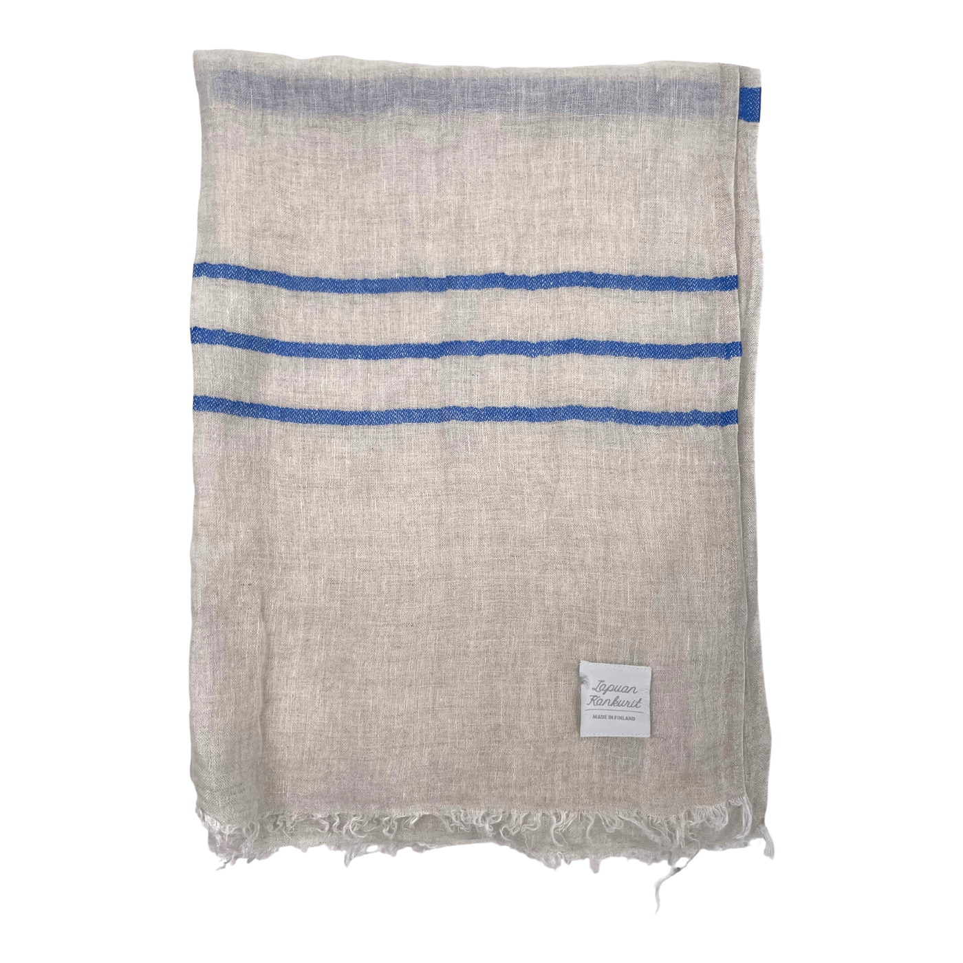 Lapuan Kankurit linen scarf, beige/blue