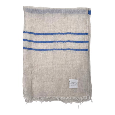 Lapuan Kankurit linen scarf, beige/blue