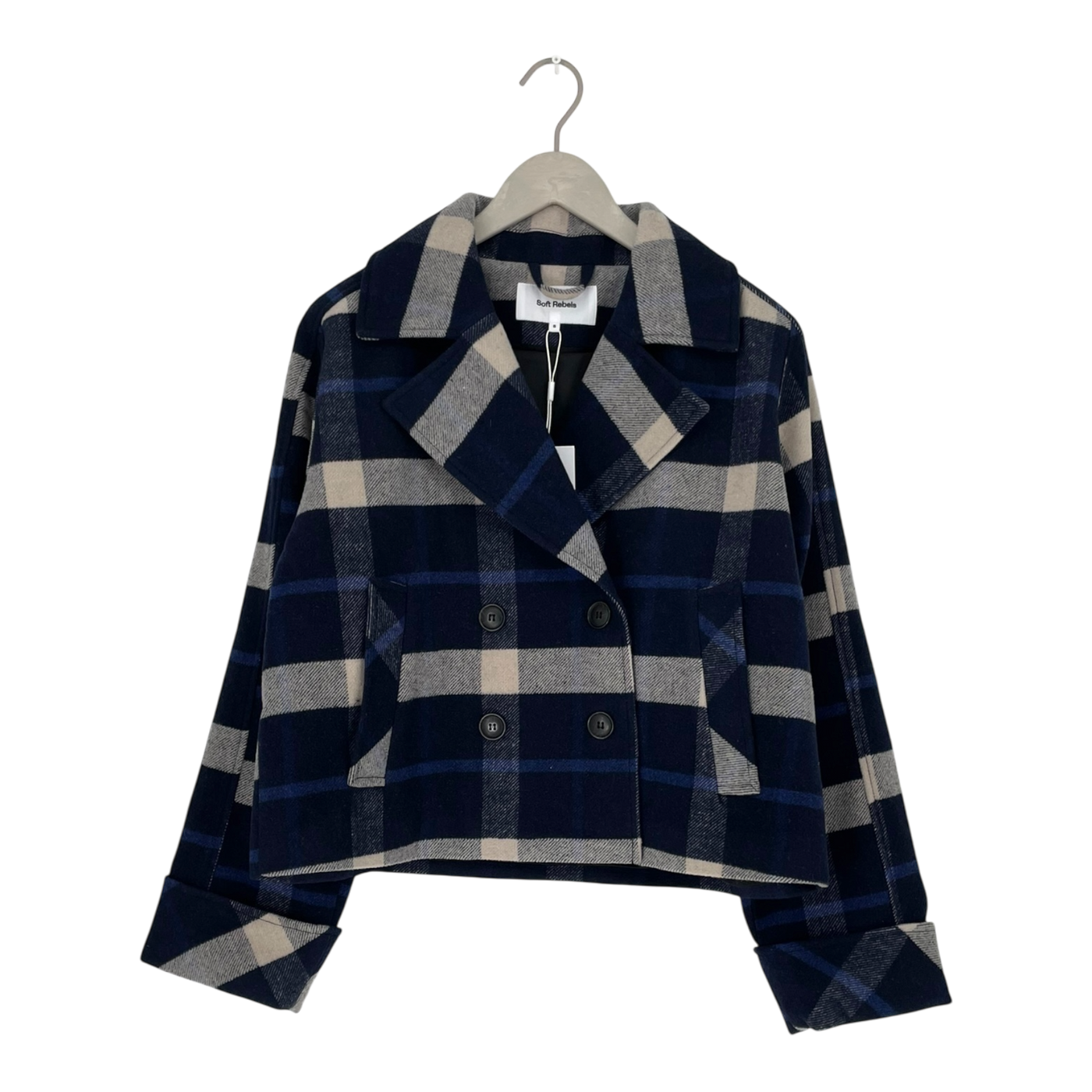 Soft Rebels cielo checked jacket, blue | woman S