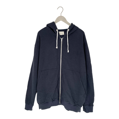 Esmé Studios malthe zipper hoodie, navy blue | man XXL