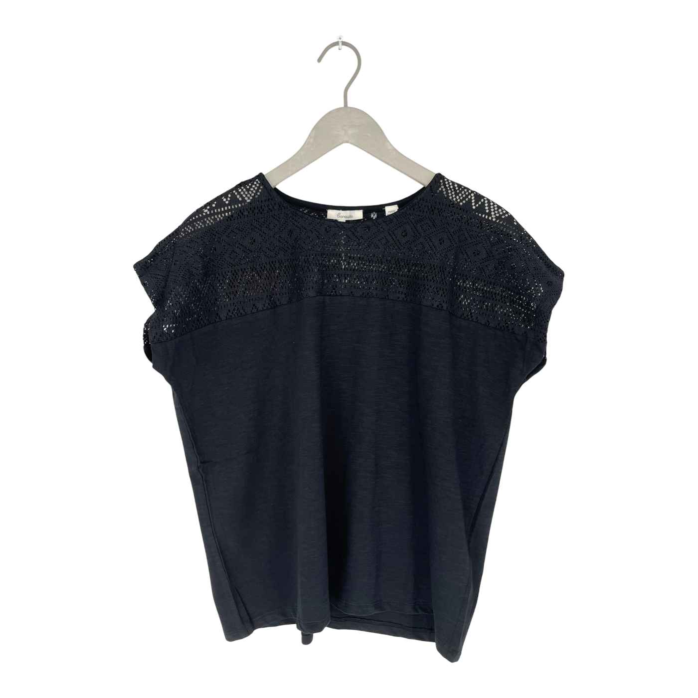 Tranquillo lace t-shirt, black | woman M
