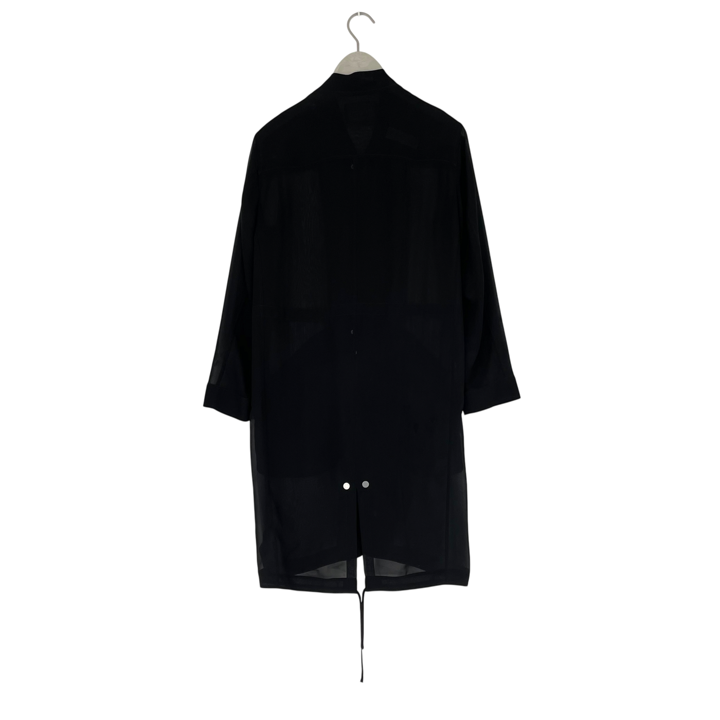 AllSaints elio sheer parka, black | woman S