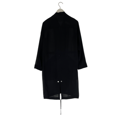 AllSaints elio sheer parka, black | woman S