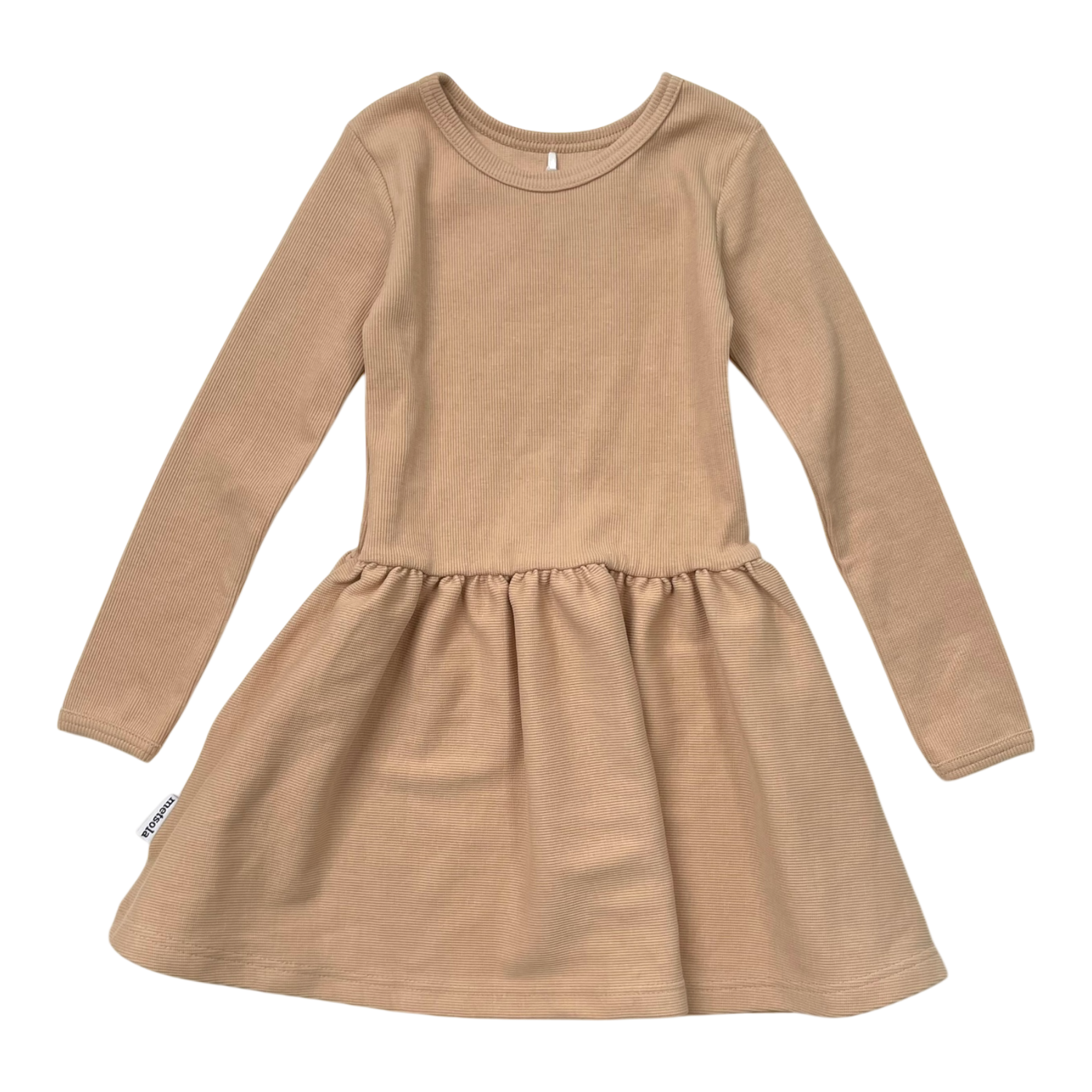 Metsola waffle dress, beige | 98/104cm