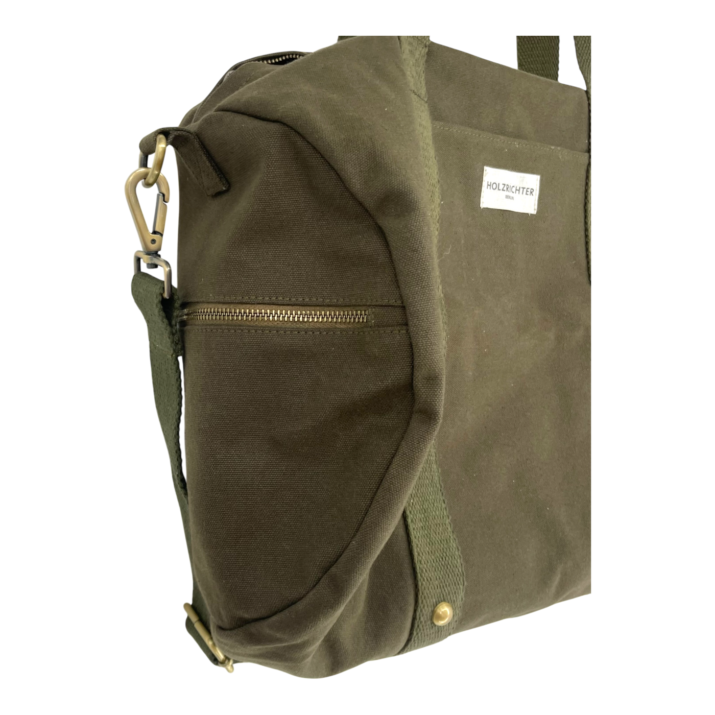 Holzrichter canvas weekender duffel bag, hunter green