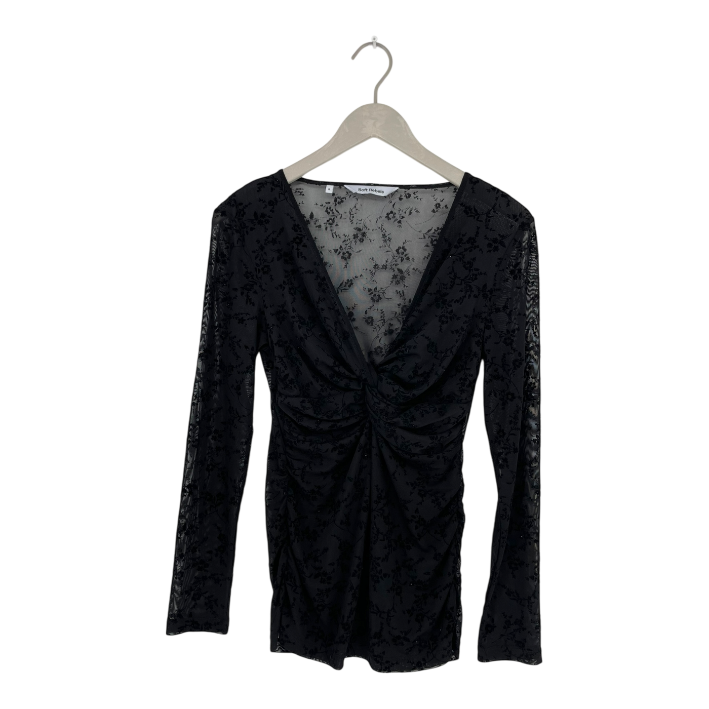 Soft Rebels lace shirt, black | woman S
