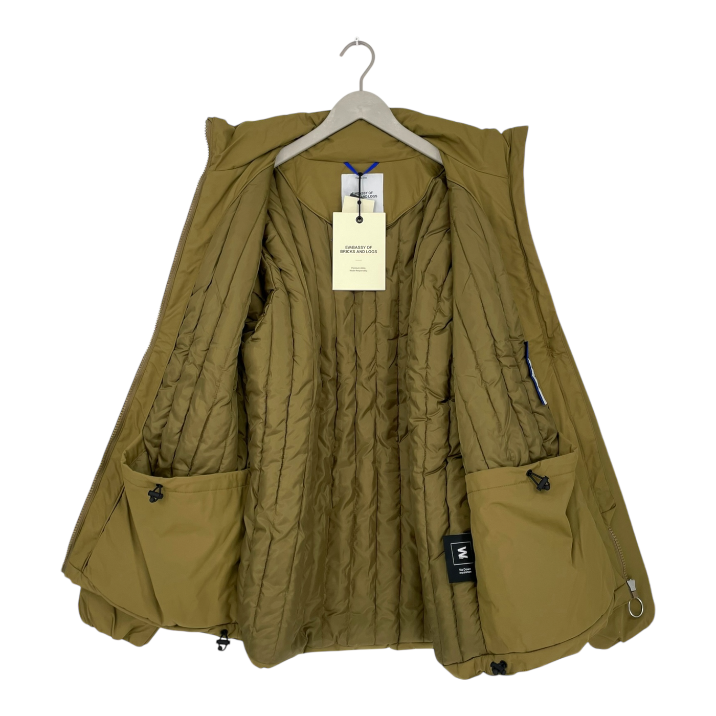 Embassy of Bricks and Logs bushwick puffer jacket, golden leaf | unisex L