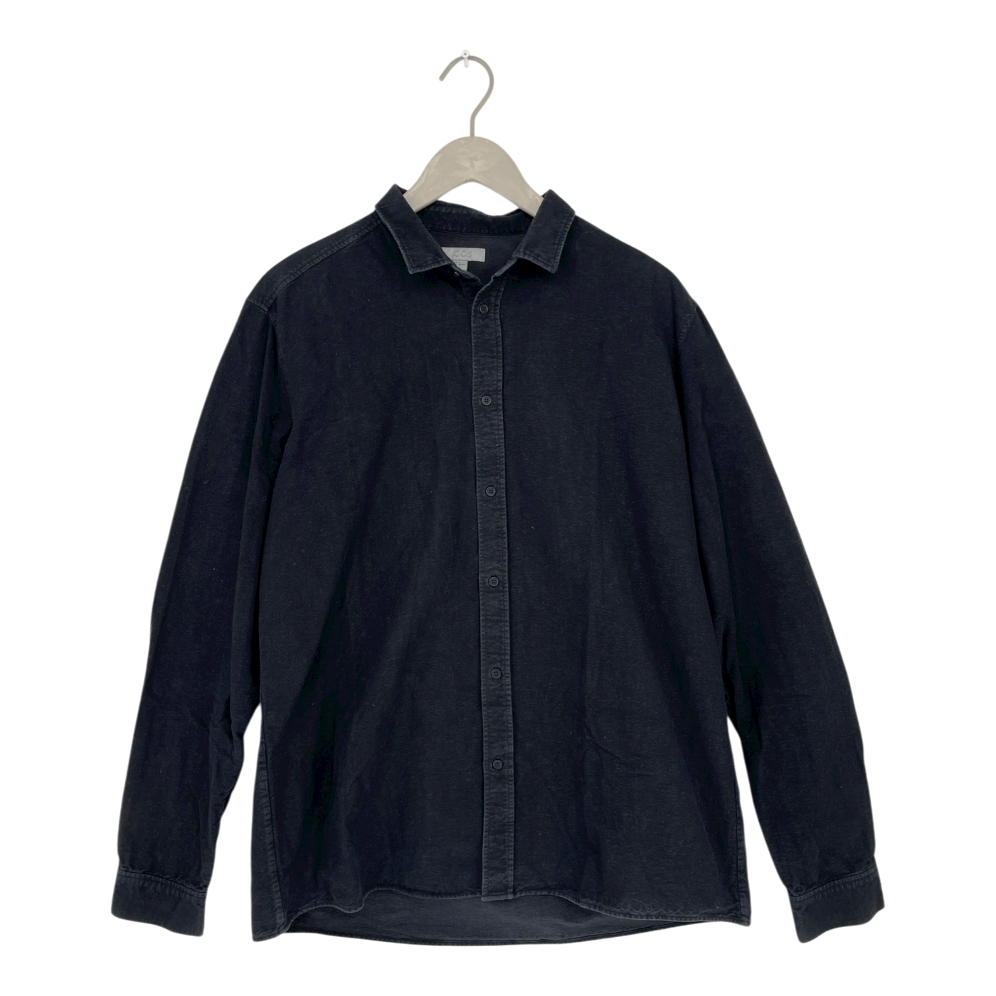 COS soft woven shirt, black | woman XL