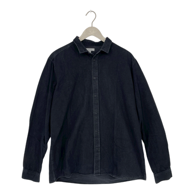 COS soft woven shirt, black | woman XL