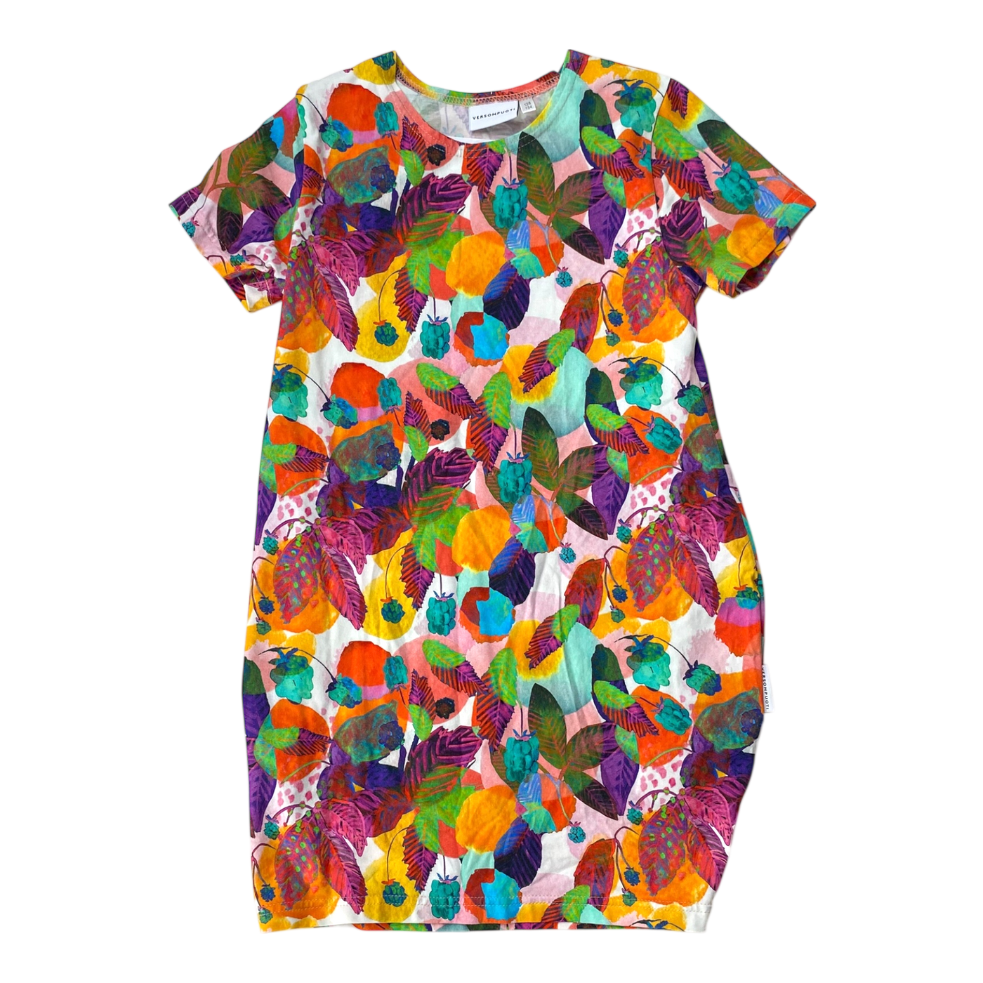 Versonpuoti t-shirt dress, flower | 128/134cm
