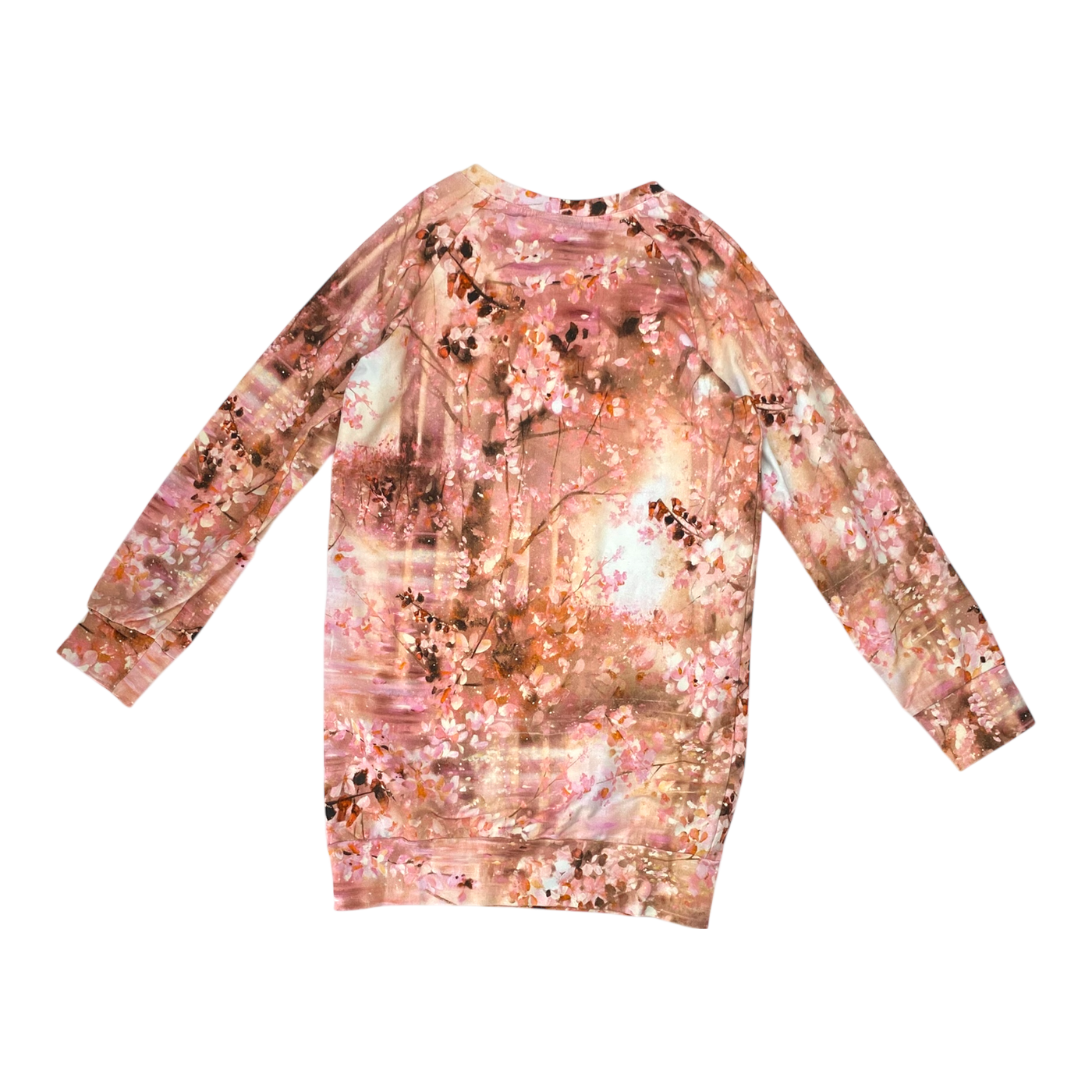 Versonpuoti tunic sweatdress, flowers | 128/134cm