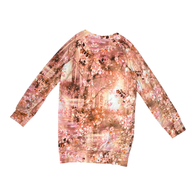 Versonpuoti tunic sweatdress, flowers | 128/134cm