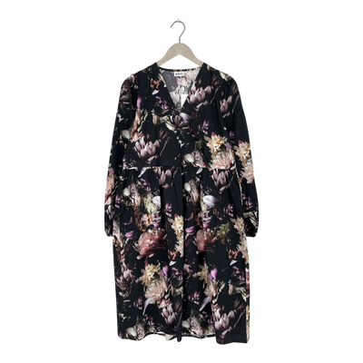 Toive wrap neckline dress, peony | woman